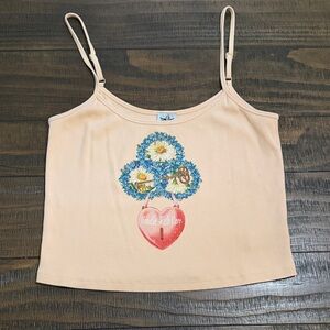 Boys Lie Peach Heart Graphic Camisole